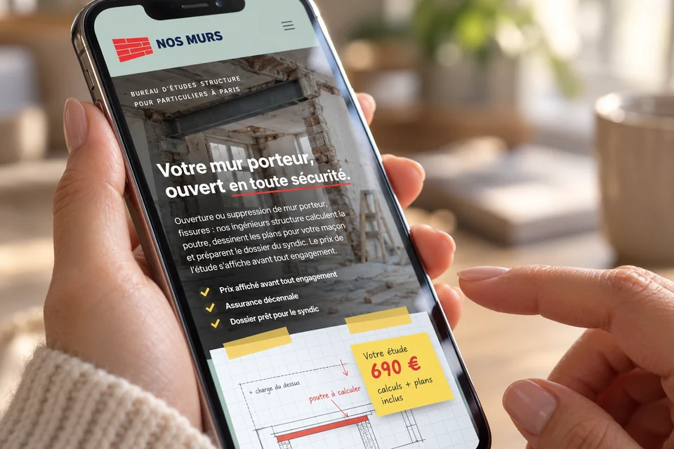 Consultation du site Nos Murs sur un téléphone